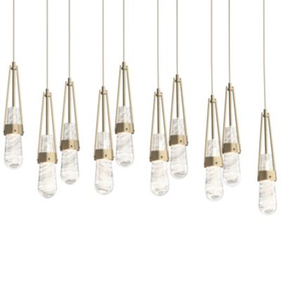 Link 10-Light Blown Glass Rectangular Multi-Light Pendant