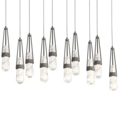 Link 10-Light Blown Glass Rectangular Multi-Light Pendant