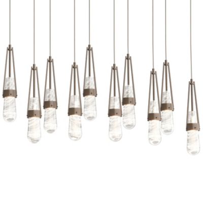 Link 10-Light Blown Glass Rectangular Multi-Light Pendant