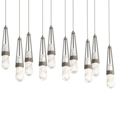 Link 10-Light Blown Glass Rectangular Multi-Light Pendant
