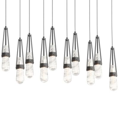 Link 10-Light Blown Glass Rectangular Multi-Light Pendant
