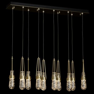 Link 10-Light Blown Glass Rectangular Multi-Light Pendant
