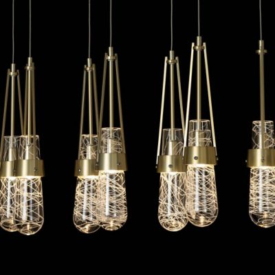 Link 10-Light Blown Glass Rectangular Multi-Light Pendant