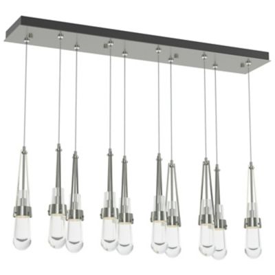 Link 10-Light Clear Glass Rectangular Multi-Light Pendant