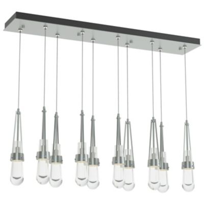 Link 10-Light Clear Glass Rectangular Multi-Light Pendant