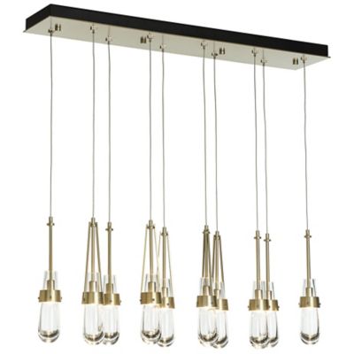 Link 10-Light Clear Glass Rectangular Multi-Light Pendant