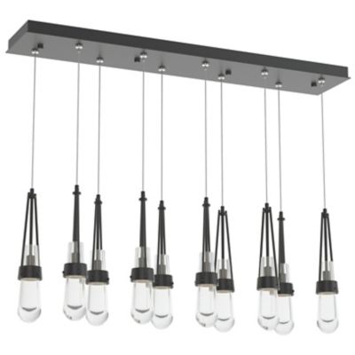 Link 10-Light Clear Glass Rectangular Multi-Light Pendant