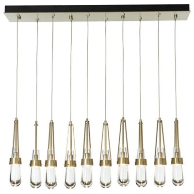 Link 10-Light Clear Glass Rectangular Multi-Light Pendant