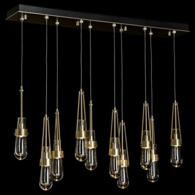 Link 10-Light Clear Glass Rectangular Multi-Light Pendant