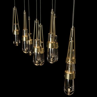 Link 10-Light Clear Glass Rectangular Multi-Light Pendant