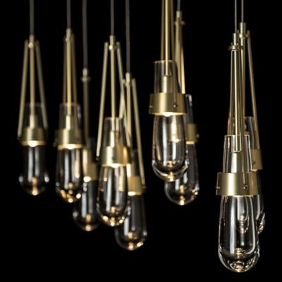 Link 10-Light Clear Glass Rectangular Multi-Light Pendant