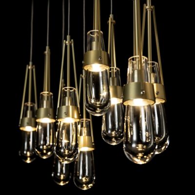 Link 10-Light Clear Glass Rectangular Multi-Light Pendant