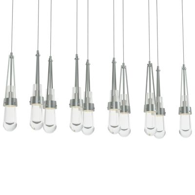 Link 10-Light Clear Glass Rectangular Multi-Light Pendant