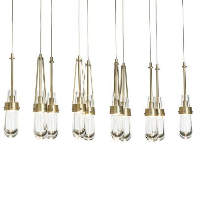 Link 10-Light Clear Glass Rectangular Multi-Light Pendant
