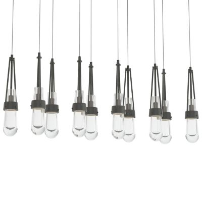 Link 10-Light Clear Glass Rectangular Multi-Light Pendant