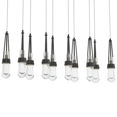 Link 10-Light Clear Glass Rectangular Multi-Light Pendant