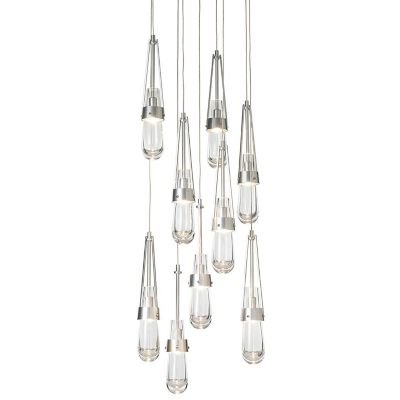 Link Clear Glass Round Multi-Light Pendant