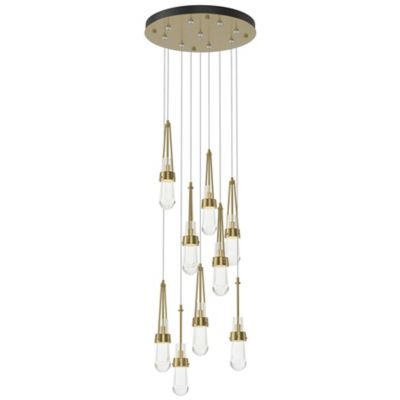 Link Clear Glass Round Multi-Light Pendant