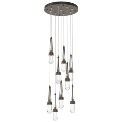 Link Clear Glass Round Multi-Light Pendant