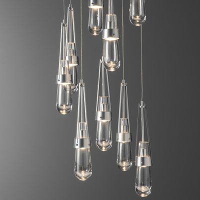 Link Clear Glass Round Multi-Light Pendant