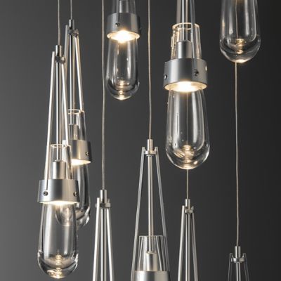 Link Clear Glass Round Multi-Light Pendant