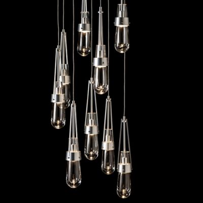 Link Clear Glass Round Multi-Light Pendant