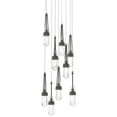Link Clear Glass Round Multi-Light Pendant