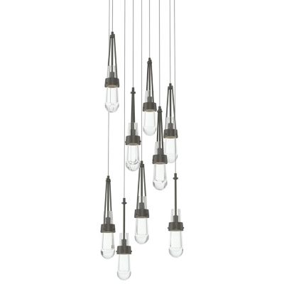 Link Clear Glass Round Multi-Light Pendant