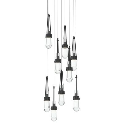 Link Clear Glass Round Multi-Light Pendant