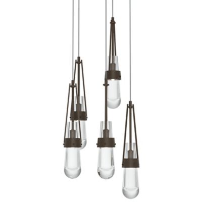 Link Clear Glass Round Multi-Light Pendant