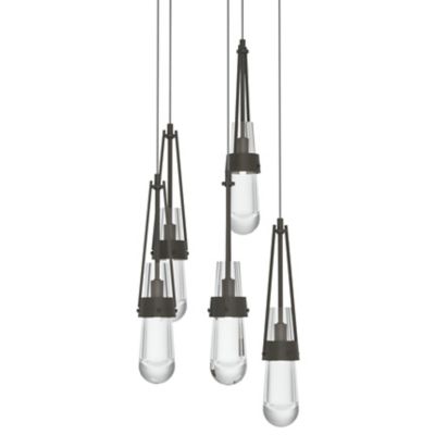 Link Clear Glass Round Multi-Light Pendant