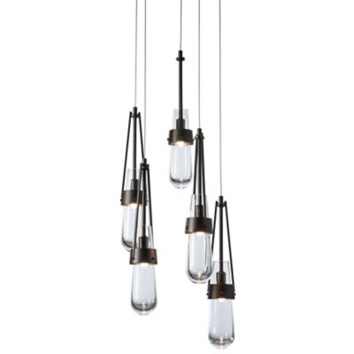 Link Clear Glass Round Multi-Light Pendant