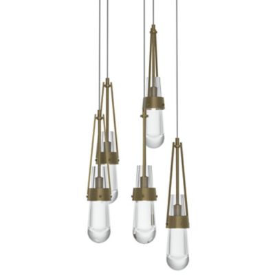 Link Clear Glass Round Multi-Light Pendant