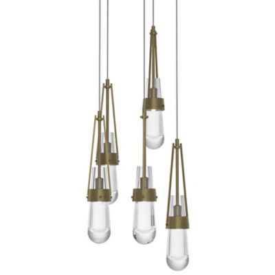 Link Clear Glass Round Multi-Light Pendant