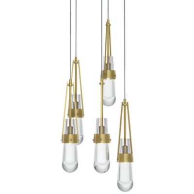 Link Clear Glass Round Multi-Light Pendant
