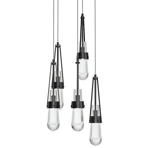 Link Clear Glass Round Multi-Light Pendant