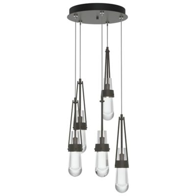 Link Clear Glass Round Multi-Light Pendant