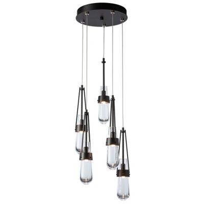 Link Clear Glass Round Multi-Light Pendant