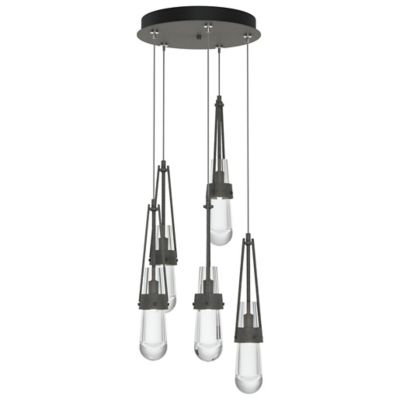 Link Clear Glass Round Multi-Light Pendant