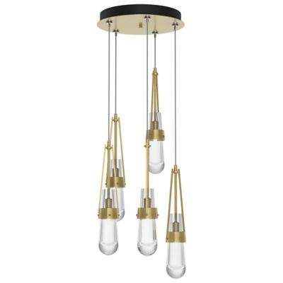 Link Clear Glass Round Multi-Light Pendant