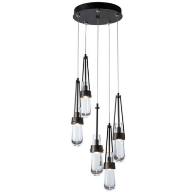 Link Clear Glass Round Multi-Light Pendant
