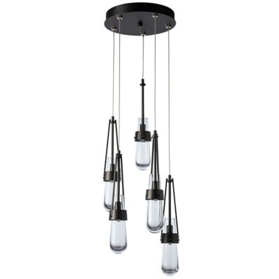 Link Clear Glass Round Multi-Light Pendant