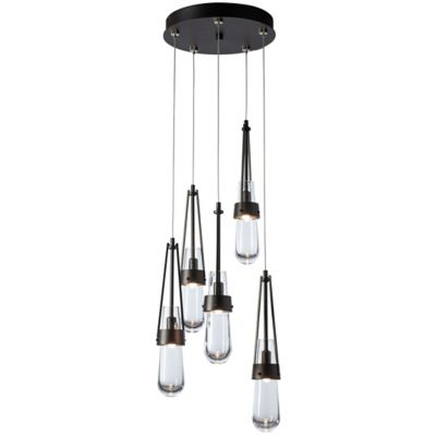 Link Clear Glass Round Multi-Light Pendant