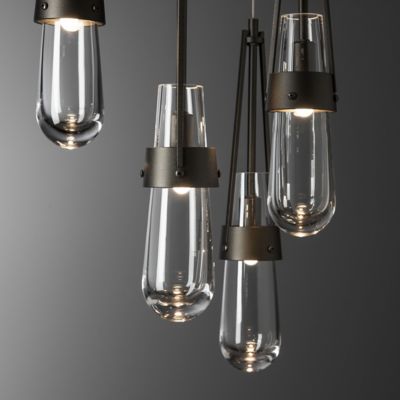 Link Clear Glass Round Multi-Light Pendant