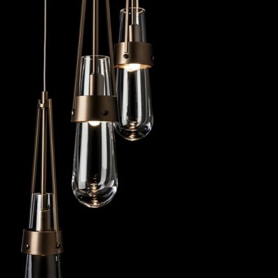 Link Clear Glass Round Multi-Light Pendant