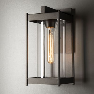 Shown in Clear Glass shade color, Coastal Oil Rubbed Bronze finish, Medium size, lit