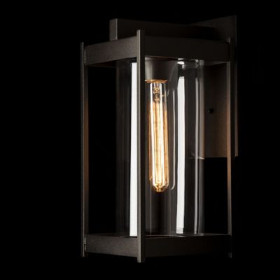 Shown in Clear Glass shade color, Coastal Oil Rubbed Bronze finish, Medium size, lit