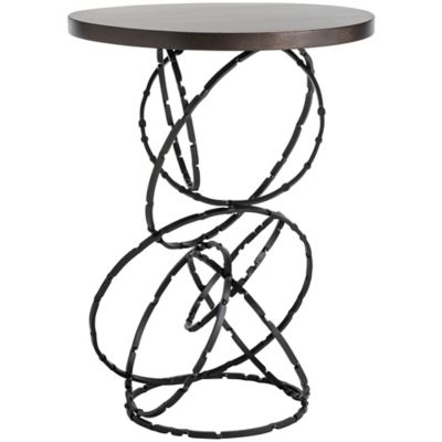 Olympus Wood Top Accent Table