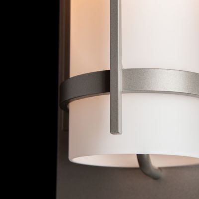 Shown in Coastal Burnished Steel finish, Medium size, Detail shot