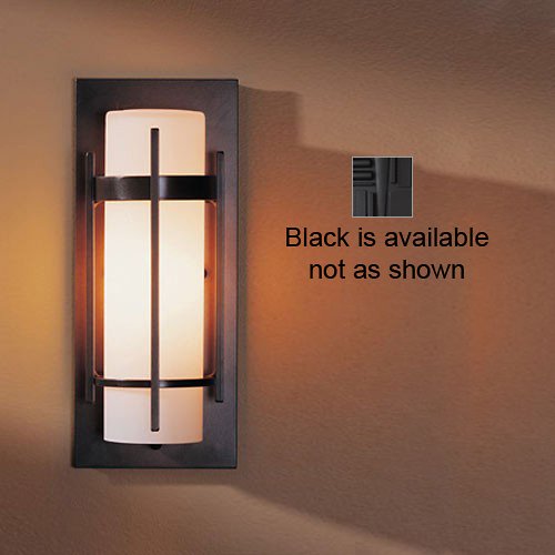 Banded Aluminum Outdoor Sconce ADA (Black/Opal) - OPEN BOX